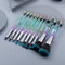 10 Piece Crystal Makeup Brushes Set