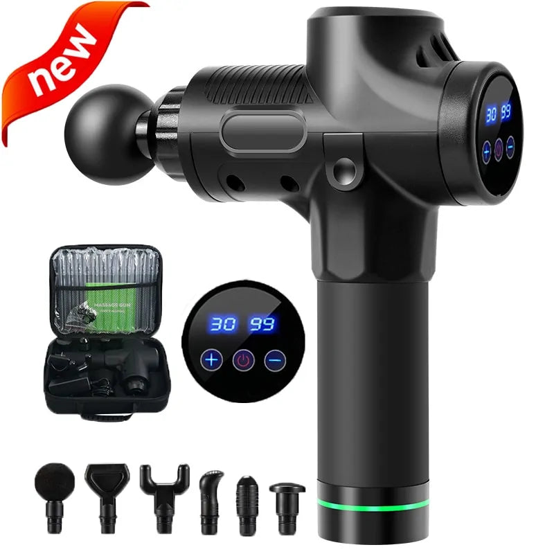 LCD Display Massage Gun Deep Muscle Massager